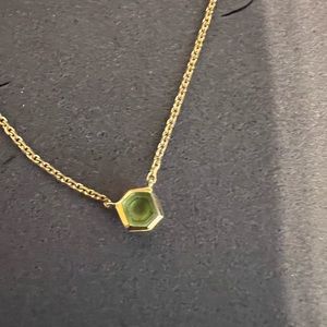 Davie 18k Gold Vermeil Pendant Necklace in Peridot